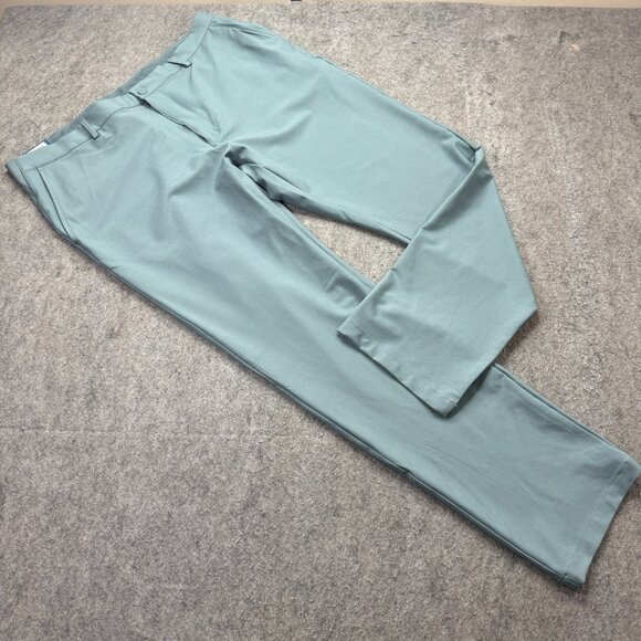 Greg Norman Golf Pants Men 40 x 32 Teal Blue Stretch Performance - Picture 1 of 16